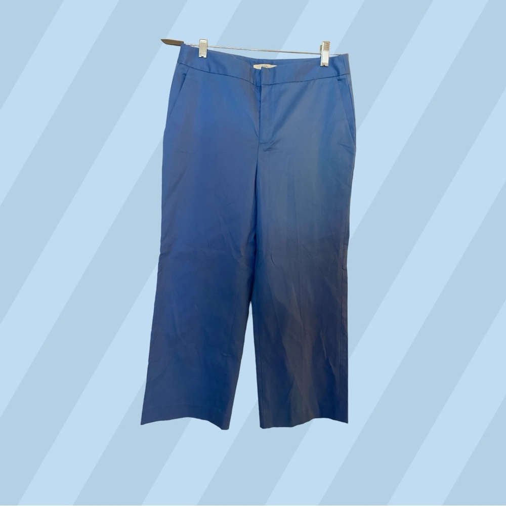 Women’s 1901 Nordstrom Blue Wide Leg Cropped Pants, Size 6